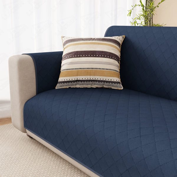 Lukzer Quilted Sofa Mat Midnight Blue (SC-191-01)