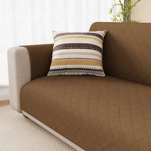 Lukzer Quilted Sofa Mat Walnut (SC-195-01)
