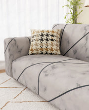 Lukzer Polyester Sofa Cover - Grey Marble (SC-039-01)