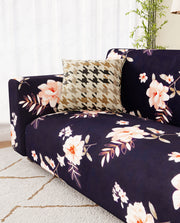 Lukzer Polyester Sofa Cover - Floral Print (SC-005-01)
