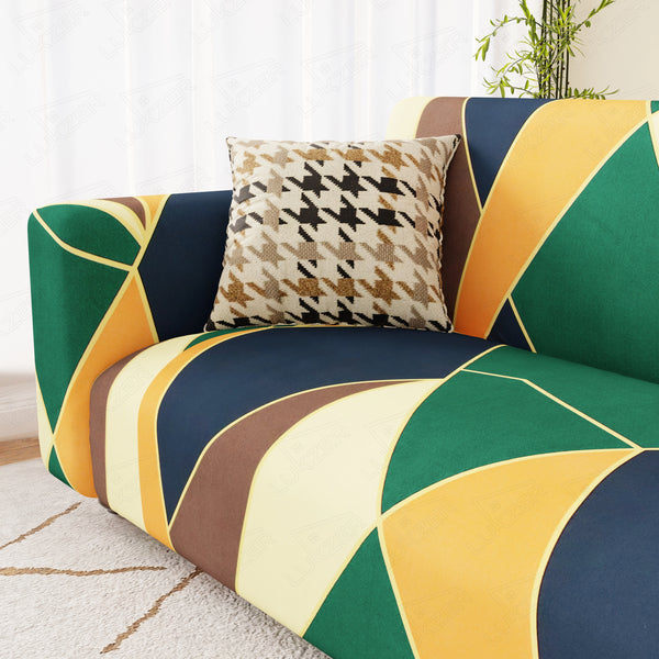 Lukzer Polyester Sofa Cover - Geometric (SC-036-01)