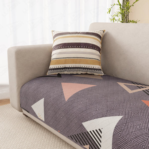 Lukzer Quilted Waterproof Sofa Mat  Floating Triangle (SC-188-01)