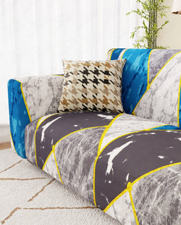 Lukzer Polyester Sofa Cover - Colorful Marble (SC-033-01)