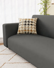 Lukzer Polyester Sofa Cover Plain Grey (SC-030-01)
