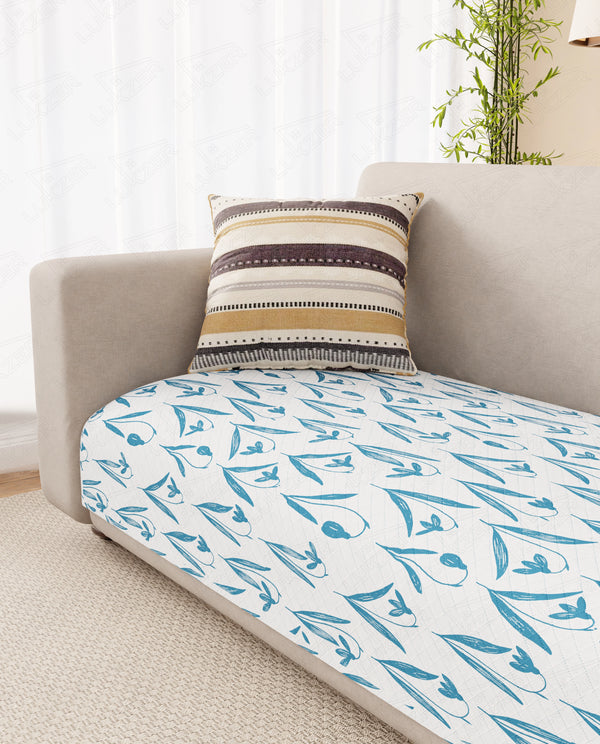 Lukzer Quilted Waterproof Sofa Mat Bluebell (SC-186-01)