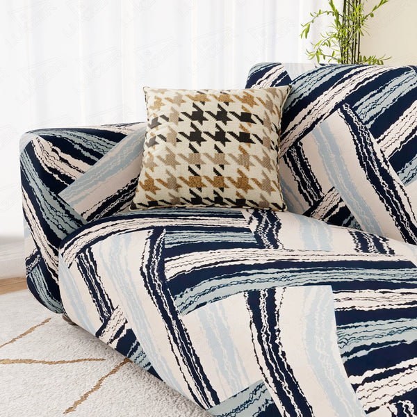Lukzer Polyester Sofa Cover Blue Weave (SC-050-01)