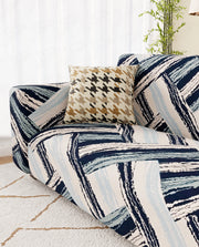 Lukzer Polyester Sofa Cover Blue Weave (SC-050-01)
