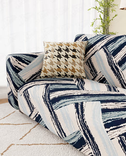 Lukzer Polyester Sofa Cover Blue Weave (SC-050-01)