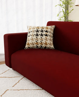 Lukzer Polyester Sofa Cover Wine Red (SC-049-01)