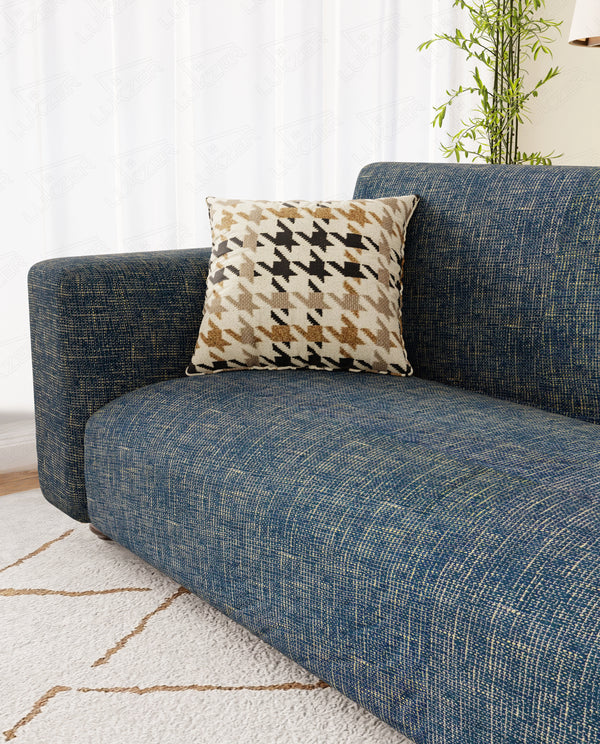 Lukzer Polyester Sofa Cover  Yellow Lining (SC-025-01)