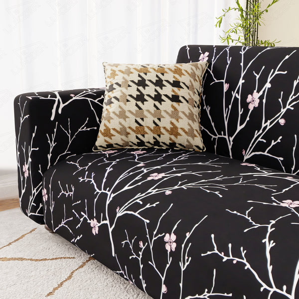 Lukzer Polyester Sofa Cover - Black Stem (SC-001-01)
