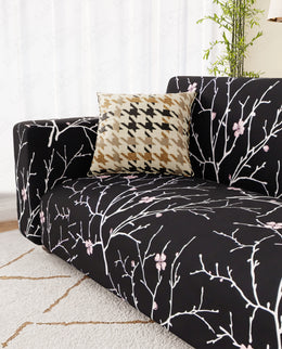Lukzer Polyester Sofa Cover - Black Stem (SC-001-01)