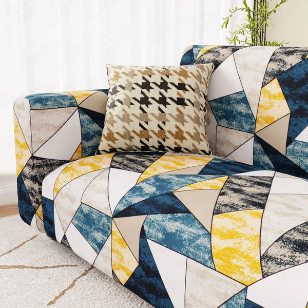 Lukzer Polyester Sofa Cover - Prism Yellow (SC-047-01)