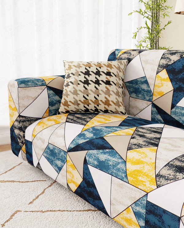 Lukzer Polyester Sofa Cover - Prism Yellow (SC-047-01)