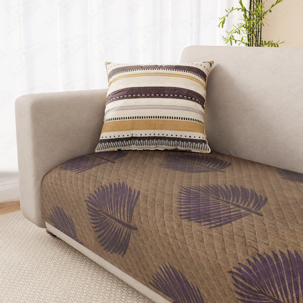 Lukzer Reversible Quilted Sofa Mat Sapphire Bloom (SC-182-01)