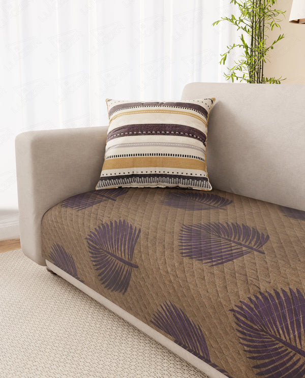 Lukzer Reversible Quilted Sofa Mat Sapphire Bloom (SC-182-01)