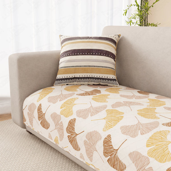 Lukzer Quilted Waterproof Sofa Mat  Fan Leaf (SC-185-01)