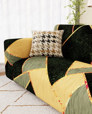 Lukzer Polyester Sofa Cover - Dark Green Prism (SC-035-01)