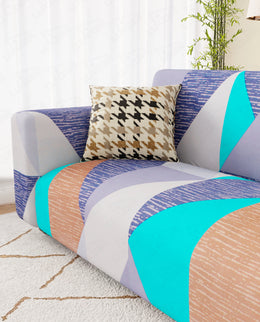 Lukzer Polyester Sofa Cover - Prism Light Blue (SC-046-01)