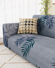 Lukzer Polyester Sofa Cover - Dark Grey with Print (SC-004-01)