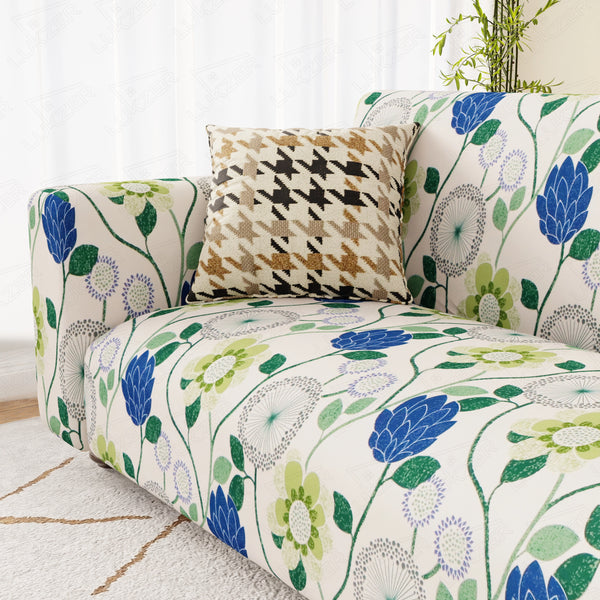 Lukzer Polyester Sofa Cover Multi Flower (SC-011-01)