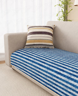Lukzer Reversible Quilted Sofa Mat   Optical Stripe (SC-184-01)