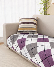 Lukzer Quilted Waterproof Sofa Mat  Multi Box Grid (SC-187-01)