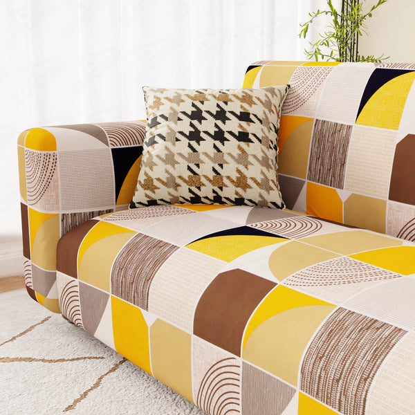 Lukzer Polyester Sofa Cover - New Multicolor (SC-043-01)