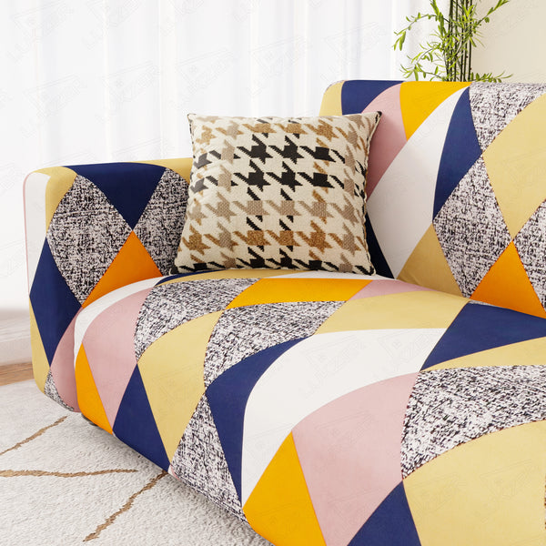Lukzer Polyester Sofa Cover - Multicolor (SC-044-01)