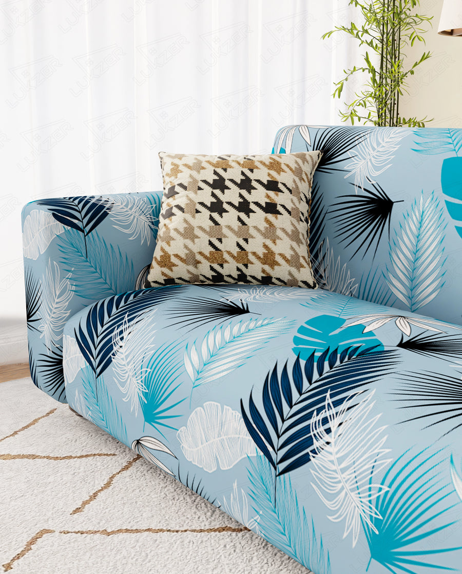 Lukzer Polyester Sofa Cover Sky Blue (SC-020-01)