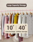 Lukzer Single Rod Garment Rack with Bottom Shelf | Cloth Organizer for Hanging Kurtas, Jackets, Bags in Bedroom, Office, Hostel & More (MGR-003)