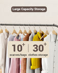 Lukzer Multipurpose Single Pole Metal Garment Rack with Wheels & 2 Bottom Shelves - (MGR-006) (White, Gold, Grey, Pink, Deep Sea, Black)