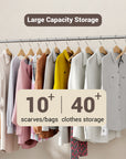 Lukzer Single Rod Garment Rack with Bottom Shelf | Cloth Organizer for Hanging Kurtas, Jackets, Bags in Bedroom, Office, Hostel & More (MGR-003)