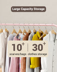 Lukzer Multipurpose Single Pole Metal Garment Rack with Wheels & 2 Bottom Shelves - (MGR-006) (White, Gold, Grey, Pink, Deep Sea, Black)