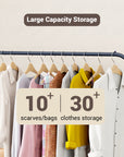 Lukzer Multipurpose Single Pole Metal Garment Rack with Wheels & 2 Bottom Shelves - (MGR-006) (White, Gold, Grey, Pink, Deep Sea, Black)