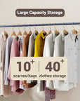 Lukzer Single Rod Garment Rack with Bottom Shelf | Cloth Organizer for Hanging Kurtas, Jackets, Bags in Bedroom, Office, Hostel & More (MGR-003)