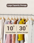 Lukzer Multipurpose Single Pole Metal Garment Rack with Wheels & 2 Bottom Shelves - (MGR-006) (White, Gold, Grey, Pink, Deep Sea, Black)