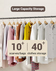 Lukzer Single Rod Garment Rack with Bottom Shelf | Cloth Organizer for Hanging Kurtas, Jackets, Bags in Bedroom, Office, Hostel & More (MGR-003)