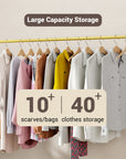 Lukzer Single Rod Garment Rack with Bottom Shelf | Cloth Organizer for Hanging Kurtas, Jackets, Bags in Bedroom, Office, Hostel & More (MGR-003)
