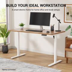 Lukzer Electric Height Adjustable Desk Frame (EST-003-F/White)