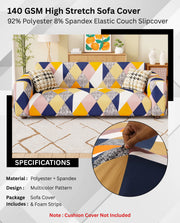 Lukzer Polyester Sofa Cover - Multicolor (SC-044-01)