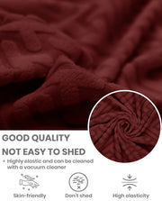 Lukzer Pastel Shades Textured Sofa Cover Deep Maroon Grid Maze (SC-109-01)
