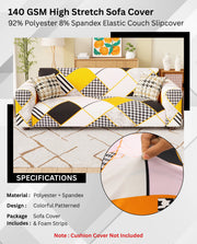 Lukzer Polyester Sofa Cover - Colorful Pattern (SC-034-01)