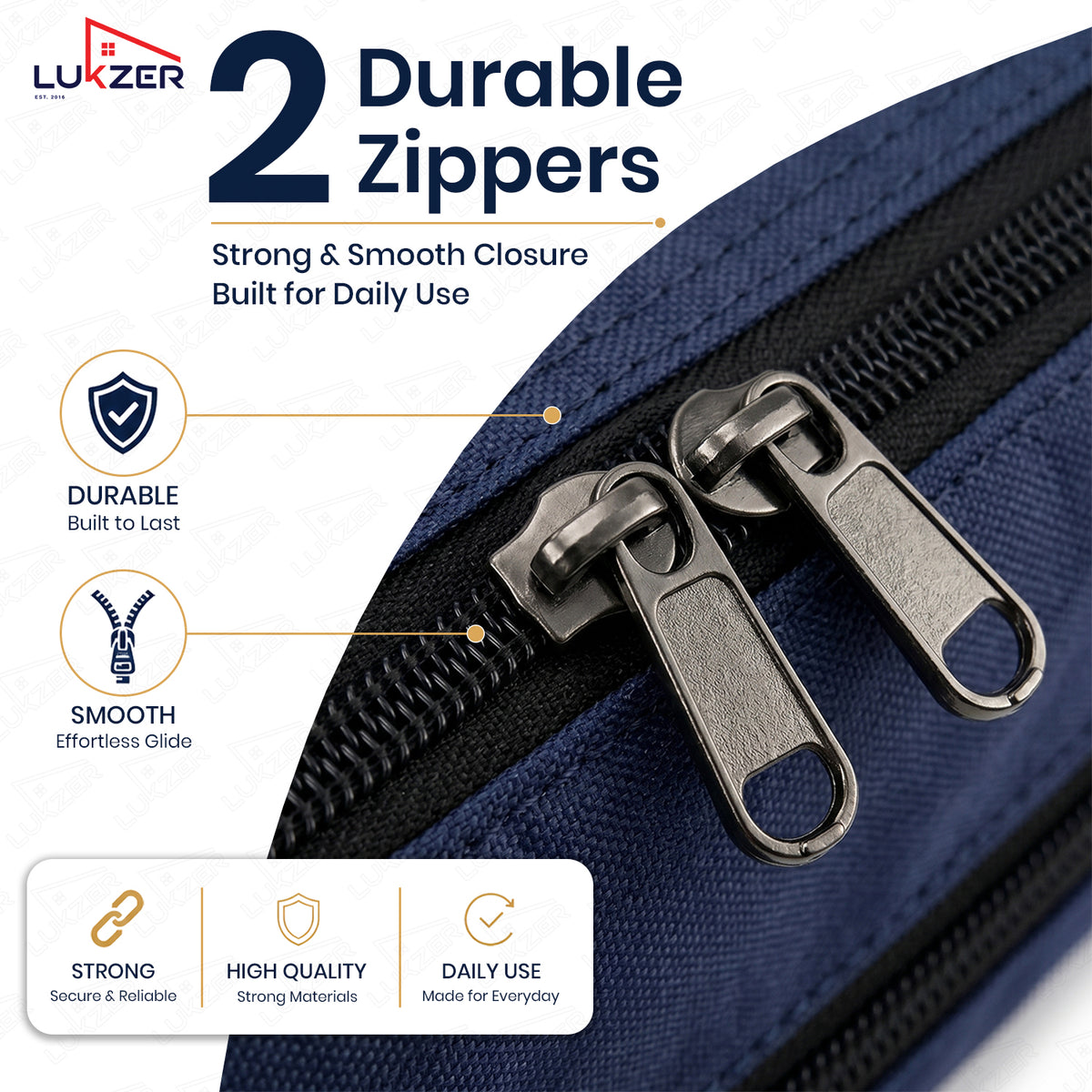 Lukzer Nylon Expandable Self Compression Storage Bag for Clothes & Bedding - 6PC's/Blue