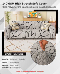 Lukzer Polyester Sofa Cover Tulip (SC-016-01)
