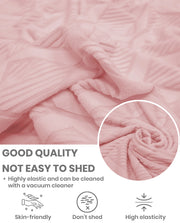 Lukzer Pastel Shades Textured Sofa Cover -  Pink Diamond (SC-154-01)