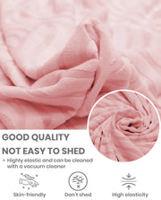 Lukzer Pastel Shades Textured Sofa Cover -  Pink Ripple Lines (SC-161-01)