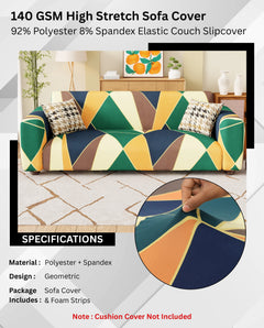 Lukzer Polyester Sofa Cover - Geometric (SC-036-01)
