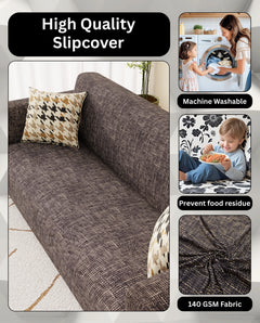 Lukzer Polyester Sofa Cover  Brown Lining (SC-024-01)