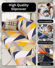 Lukzer Polyester Sofa Cover - Multicolor (SC-044-01)